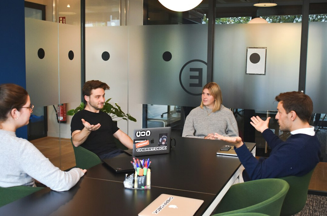 team meeting in office